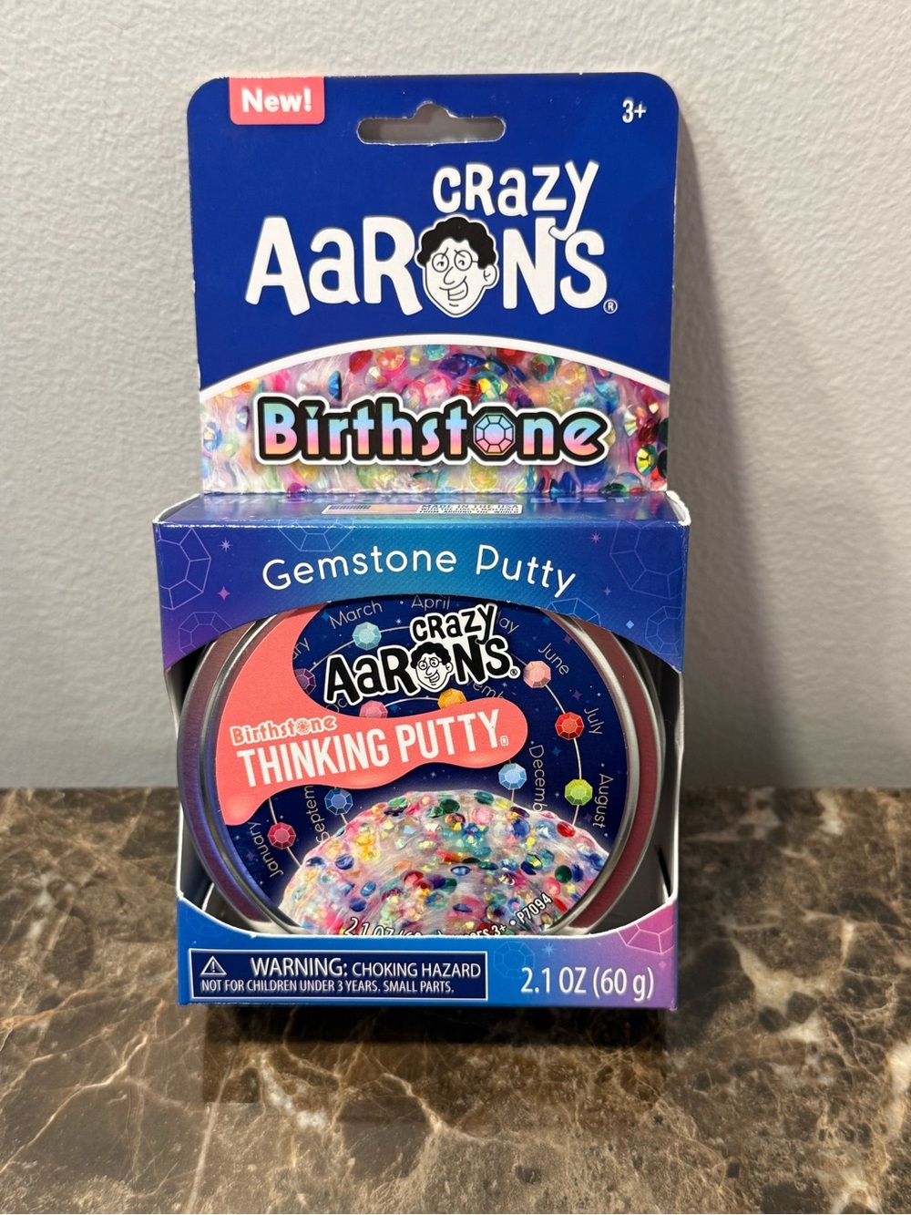 Crazy Aaron’s Birthstone Gemstone Thinking Putty - Multicolor
